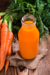 Healthy Carrot Juice (selective focus)