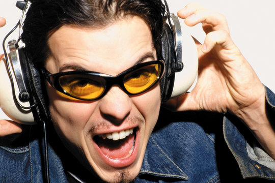 Man listening to music
