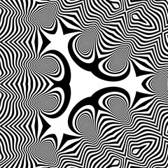 Abstract 3d Geometrical Background. Pattern With Optical Illusion. Vector Illustration. 
