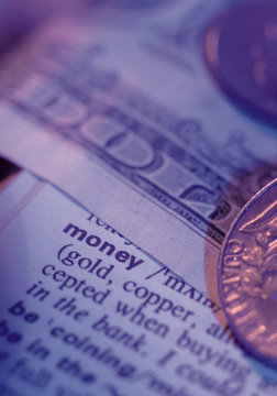 Money and dictionary