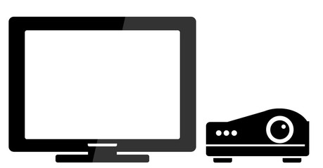 Vidéo projecteur et un écran de télévision