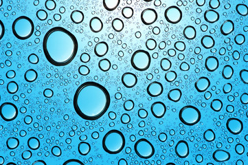 water drops on glass