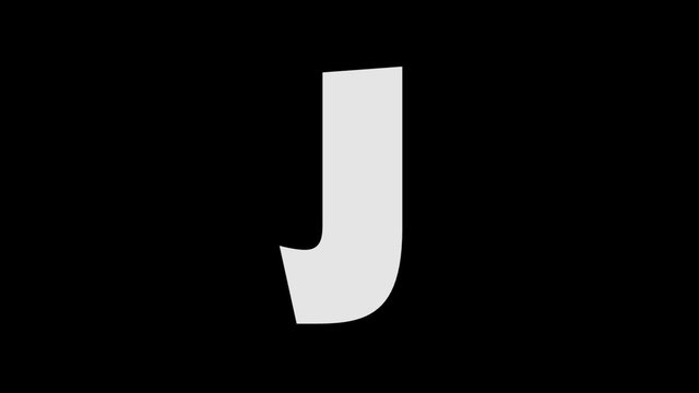 Letter J and  Jackal  (background)
Animated animal alphabet. HD footage with alpha channel. Animal in a background of letter.