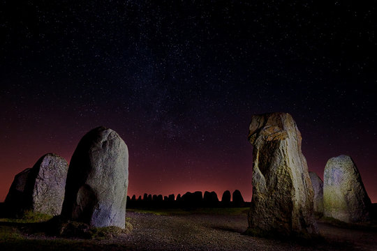 Milkyway over Viking burial site - Ales Stenar