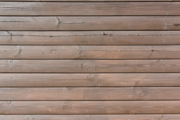 Fototapeta premium Section of natural colour wood panelling from a seaside beach hut. Could be used as a background to illustrate gardening themes. 