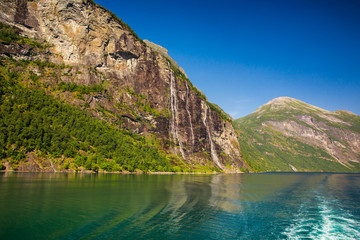 Geiranger fjord . Norway