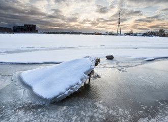 Winter evening Landscape