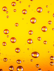 Fototapeta na wymiar Water drops on glass of beer. Close up.