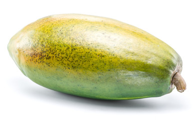 Papaya fruit isolated on a white background.