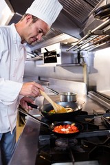 Chef preparing food in the kitchen