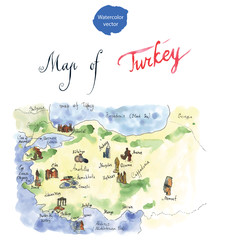 Map of attraction of Turkey