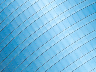 Blue glass wall backgound