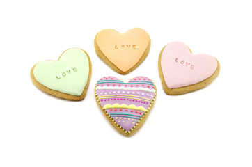 Heart gingerbread cookies