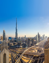 Fototapeta premium Aerial view of Dubai
