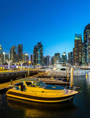Fototapeta premium Panorama of Dubai marina