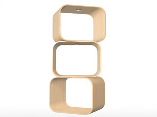 Modern style shelf made of wood 