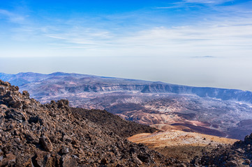 Fototapeta na wymiar Great caldera of Teide volcano