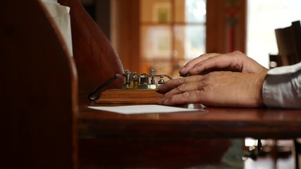 Sending a message via Morse code