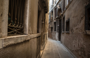 Fototapeta na wymiar Venice narrow street, Italy