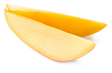 Mango slices. Isolated on a white background.