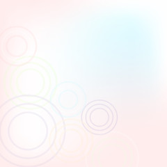 Pastel Background With Circles, Vector Illustration
