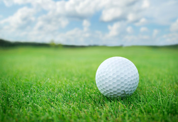 Golf ball in grass