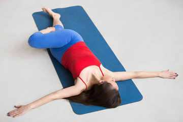 Yoga Indoors: Revolved Abdomen Pose