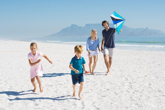 Family Flying Kite