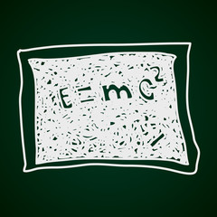 Simple doodle of a blackboard with math equation