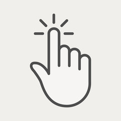 Touching finger icon.