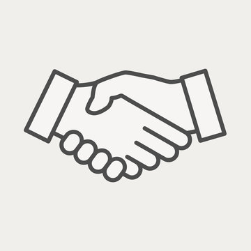 Handshake icon. Icon on cooperation in business.