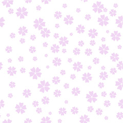 Vector Cherry Blossom pattern, spring floral background.