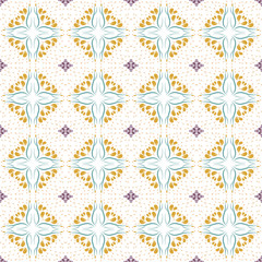 Fototapeta na wymiar Floral seamless pattern collection, vintage color style, editable color