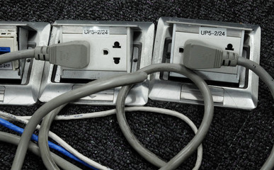 plug and wire in office