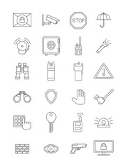 Security vector icons set