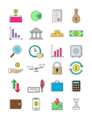 Finance icons set