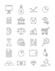 Economy icons set