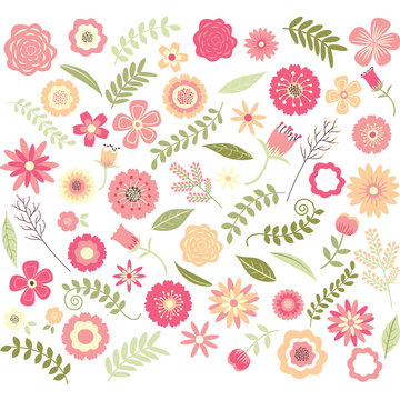 Wedding Floral Seamless Pattern.Pink floral.