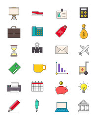 Business vector icons set