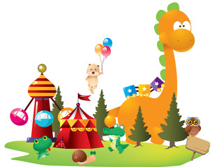 vector image of a amusement park.