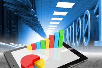 Graphics and binary in server room