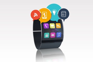 Smartwatch with app graphics
