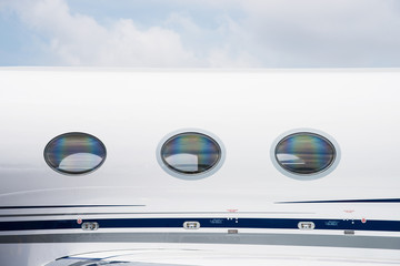 Windows of business jet