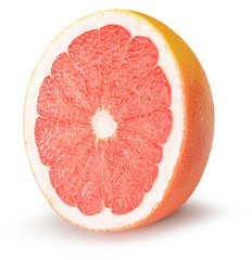 half of grapefruit isolated on the white background