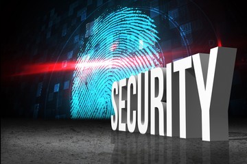 Security concept with fingerprint 