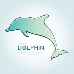 Fototapeta premium Dolphin icon design element