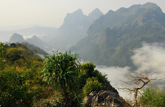 the wonderful landscape of nong khiaw in laos