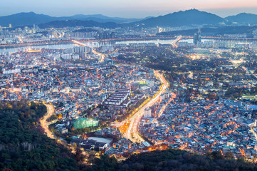 Obraz premium Seoul,South korea city view