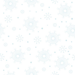 Snowflake,  ornament, seamless pattern,