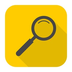 Magnifying glass, Search Icon with long shadow